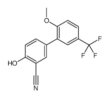 2-hydroxy-5-[2-methoxy-5-(trifluoromethyl)phenyl]benzonitrile结构式
