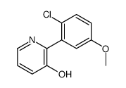 2-(2-chloro-5-methoxyphenyl)pyridin-3-ol结构式