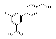 3-fluoro-5-[4-(hydroxymethyl)phenyl]benzoic acid结构式