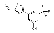 4-[3-hydroxy-5-(trifluoromethyl)phenyl]thiophene-2-carbaldehyde结构式