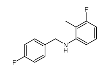 3-Fluoro-N-(4-fluorobenzyl)-2-methylaniline结构式