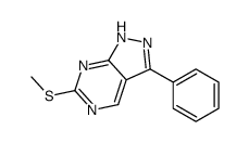 6-methylsulfanyl-3-phenyl-2H-pyrazolo[3,4-d]pyrimidine结构式