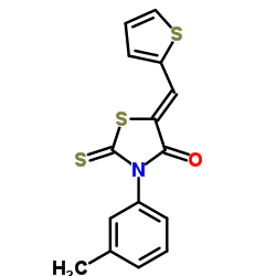 5-Thiophen-2-ylmethylene-2-thioxo-3-m-tolyl-thiazolidin-4-one结构式