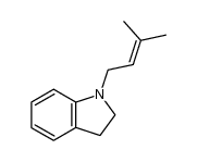 N-(3-methyl-2-buten-1-yl)-indoline结构式
