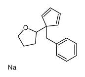 2-(1-benzylcyclopenta-2,4-dien-1-yl)oxolane,sodium Structure