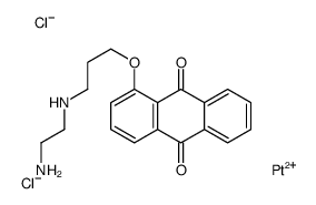 1-[3-(2-aminoethylamino)propoxy]anthracene-9,10-dione,platinum(2+),dichloride Structure