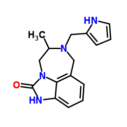 5-Methyl-6-(1H-pyrrol-2-ylmethyl)-4,5,6,7-tetrahydroimidazo[4,5,1-jk][1,4]benzodiazepin-2(1H)-one结构式