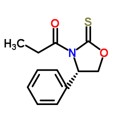 1-[(4S)-4-苯基-2-硫代-3-噁唑烷基]-1-丙酮结构式