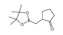 2-((4,4,5,5-四甲基-1,3,2-二噁硼戊环-2-基)甲基)环戊酮结构式