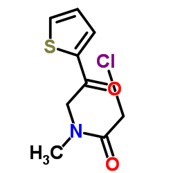 2-Chloro-N-methyl-N-[2-oxo-2-(2-thienyl)ethyl]acetamide Structure