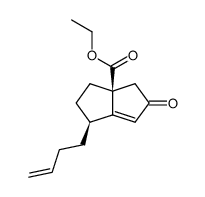 Ethyl rel-(1R,6R)-6-(But-3-enyl)-3-oxobicyclo<3.3.0>oct-4-ene-1-carboxylate结构式