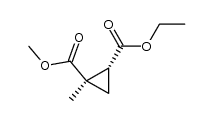 cyclopropane-1,2-dicarboxylic acid 2-ethyl ester 1-methyl ester Structure