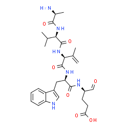 cyclo(valyl-valyl-tryptophyl-glutamyl-alanyl)结构式