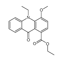 10-Ethyl-4-methoxy-9-oxo-9,10-dihydro-acridine-1-carboxylic acid ethyl ester Structure