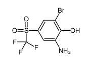 2-amino-6-bromo-4-(trifluoromethylsulfonyl)phenol Structure
