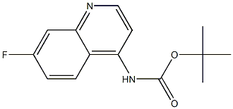 (7-氟喹啉-4-基)氨基甲酸叔丁酯结构式