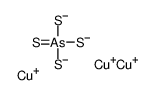 copper(1+),sulfanylidene(trisulfido)-λ5-arsane结构式