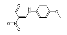 3-((4-methoxyphenyl)amino)-2-nitroacrylaldehyde结构式