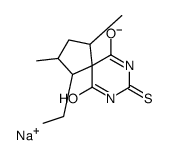 sodium,4-ethyl-1,3-dimethyl-8-sulfanylidene-7-aza-9-azanidaspiro[4.5]decane-6,10-dione Structure