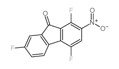 9H-Fluoren-9-one,1,4,7-trifluoro-2-nitro-结构式