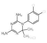 s-Triazine, 4,6-diamino-1- (3,4-dichlorophenyl)-1,2-dihydro-2, 2-dimethyl-, monohydrochloride结构式