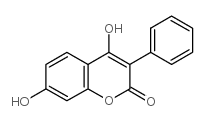 4,7-DIHYDROXY-3-PHENYLCOUMARIN structure