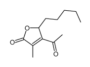 3-acetyl-4-methyl-2-pentyl-2H-furan-5-one结构式
