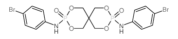 2,4,8,10-Tetraoxa-3,9-diphosphaspiro[5.5]undecane-3,9-diamine,N3,N9-bis(4-bromophenyl)-, 3,9-dioxide结构式