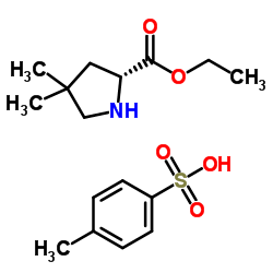 Ethyl 4,4-dimethyl-D-prolinate 4-methylbenzenesulfonate (1:1)结构式