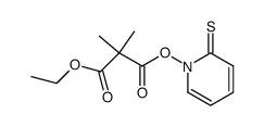 1-ethyl 3-(2-thioxopyridin-1(2H)-yl) 2,2-dimethylmalonate结构式