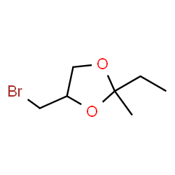 1,3-Dioxolane,4-(bromomethyl)-2-ethyl-2-methyl-(9CI) Structure