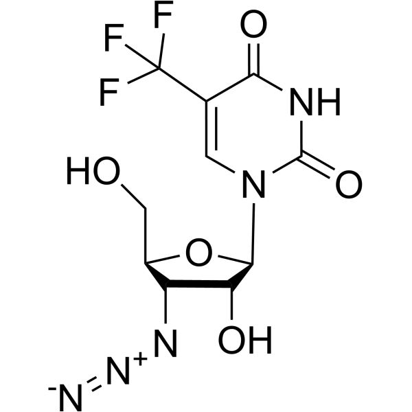 3’-Azido-3’-deoxy-5-trifluoromethyluridine结构式