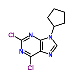 2,6-Dichloro-9-cyclopentyl-9H-purine Structure