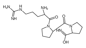 (2S)-1-[(2S)-1-[(2S)-2-amino-5-(diaminomethylideneamino)pentanoyl]pyrrolidine-2-carbonyl]pyrrolidine-2-carboxamide结构式