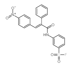 3-[[3-(4-nitrophenyl)-2-phenyl-prop-2-enoyl]amino]benzenesulfonyl fluoride结构式