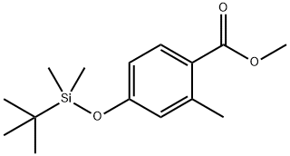 methyl 4-((tert-butyldimethylsilyl)oxy)-2-methylbenzoate structure