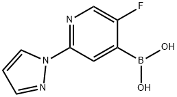 5-Fluoro-2-(1H-pyrazol-1-yl)pyridine-4-boronic acid结构式