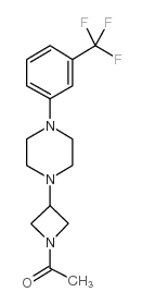 1-{3-[4-(3-三氟甲基苯基)-哌嗪-1-基]-氮杂啶-1-基}-乙酮结构式
