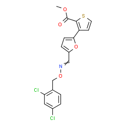 METHYL 3-[5-(([(2,4-DICHLOROBENZYL)OXY]IMINO)METHYL)-2-FURYL]-2-THIOPHENECARBOXYLATE结构式