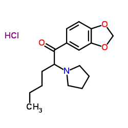 3,4-Methylenedioxy-α-Pyrrolidinohexanophenone hydrochloride结构式