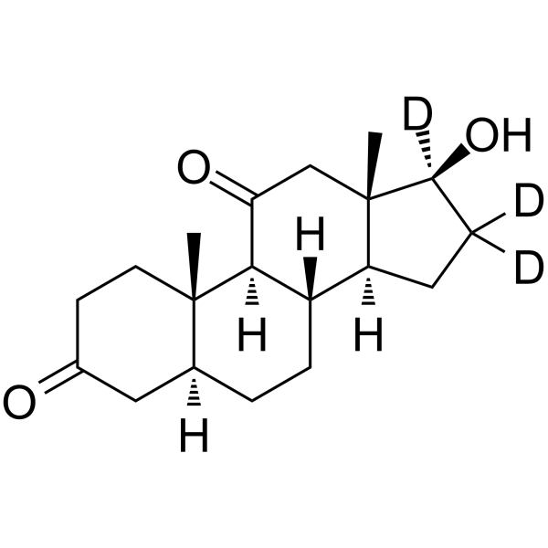 11-Ketodihydrotestosterone-d3结构式