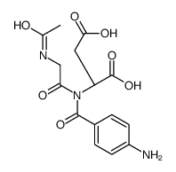 (2S)-2-[(2-acetamidoacetyl)-(4-aminobenzoyl)amino]butanedioic acid Structure