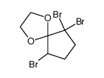 2,2,5-tribromocyclopentanone ethylene acetal Structure