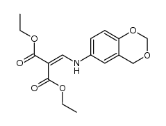 (4H-benzo[1,3]dioxin-6-ylaminomethylene)-malonic acid diethyl ester Structure