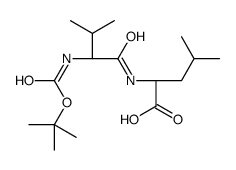 (2S)-4-methyl-2-[[(2S)-3-methyl-2-[(2-methylpropan-2-yl)oxycarbonylamino]butanoyl]amino]pentanoic acid Structure