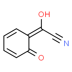 Acetonitrile, hydroxy(6-oxo-2,4-cyclohexadien-1-ylidene)- (9CI) Structure