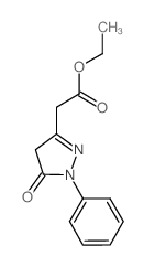 Ethyl (5-oxo-1-phenyl-4,5-dihydro-1H-pyrazol-3-yl)acetate结构式