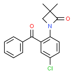 1-(2-BENZOYL-4-CHLOROPHENYL)-3,3-DIMETHYL-2-AZETANONE结构式