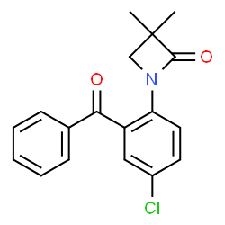 1-(2-BENZOYL-4-CHLOROPHENYL)-3,3-DIMETHYL-2-AZETANONE structure