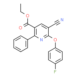 Ethyl 5-cyano-6-(4-fluorophenoxy)-2-phenylnicotinate picture